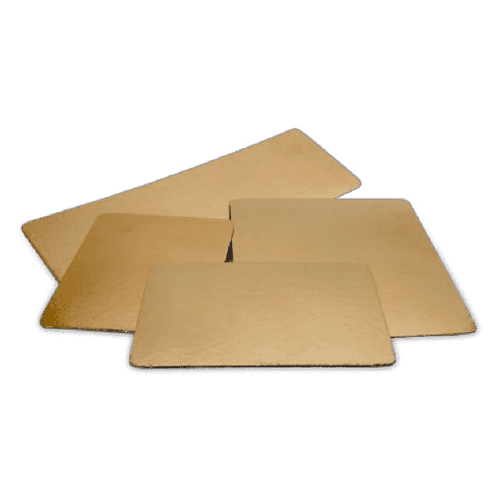 Gold presentation boards with rounded corners