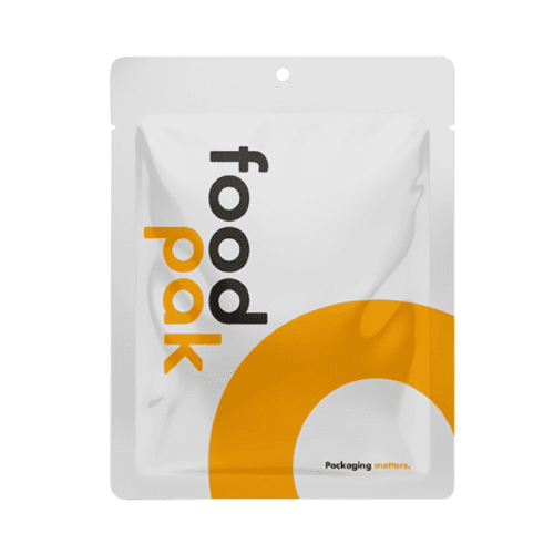 Custom printed retort pouch with FoodPak branding