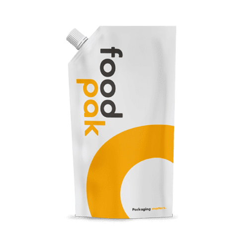 Custom printed spout pouches with FoodPak branding
