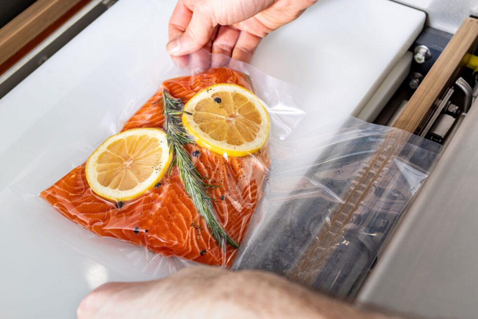 Vacuum sealed salmon