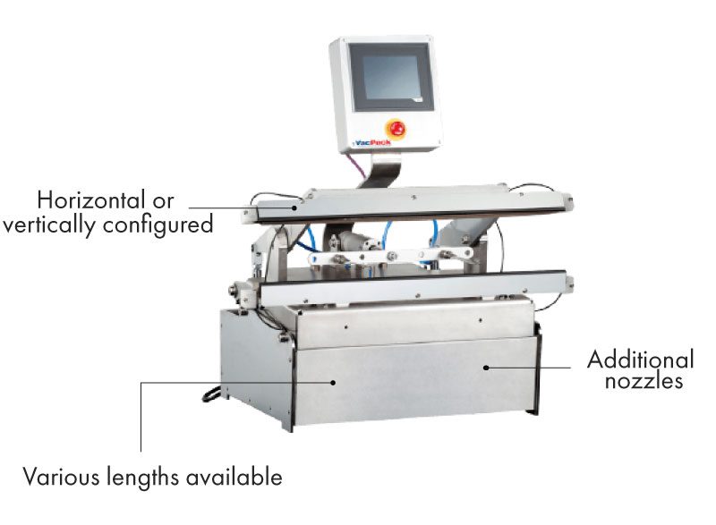 Snorkel vacuum sealer with features listed on machine