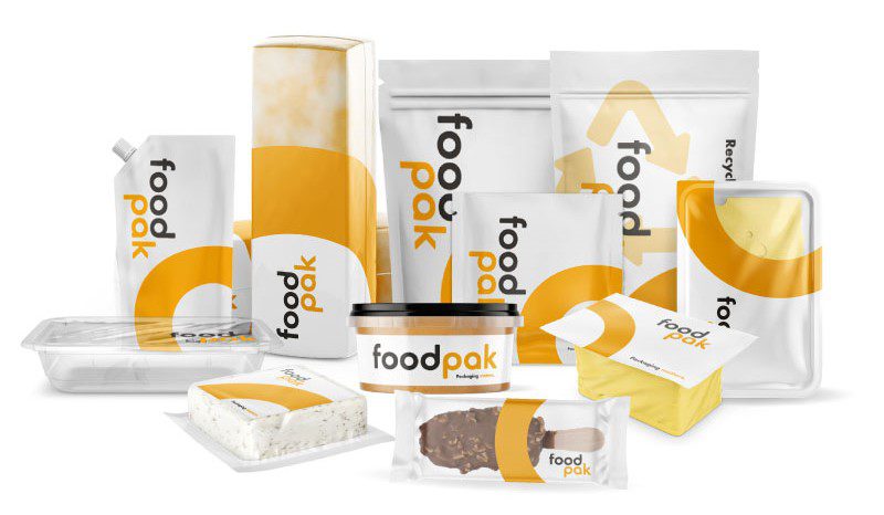 Group shot of flexible packaging for cheese and dairy